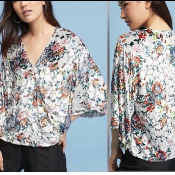 Anthropologie Maeve Umi Wrap Top size Small - Picture 2 of 8